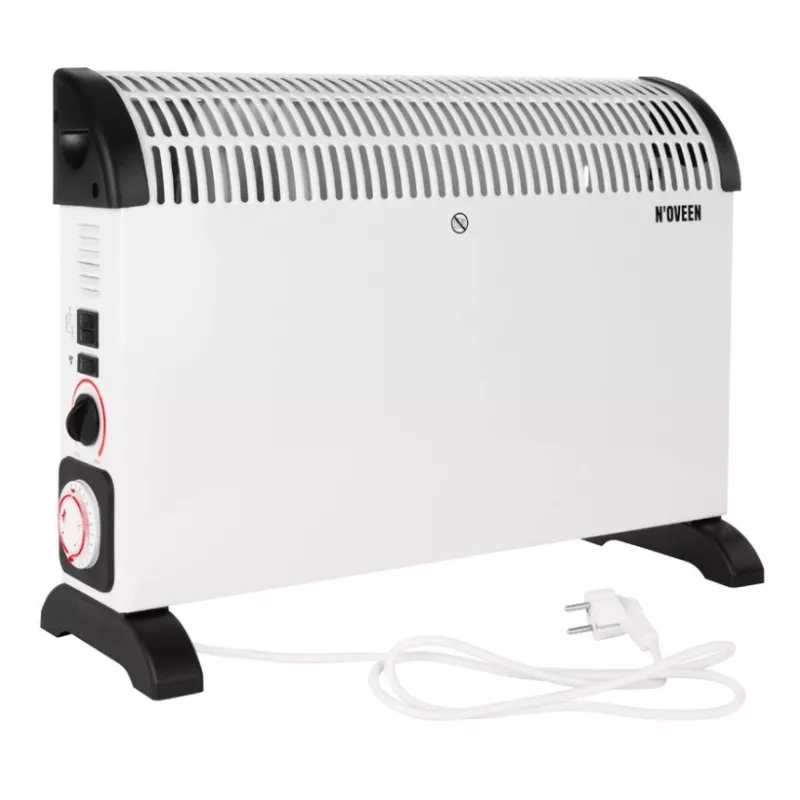 Aquecedor elétrico por convecção NOVEEN CH-6000 TIMER TURBO FAN 2000W 3 níveis de potência montagem na parede/chão branco