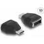 Adaptador DeLOCK USB Type-C macho para USB 10 Gbps Type-E Key A fêmea preto