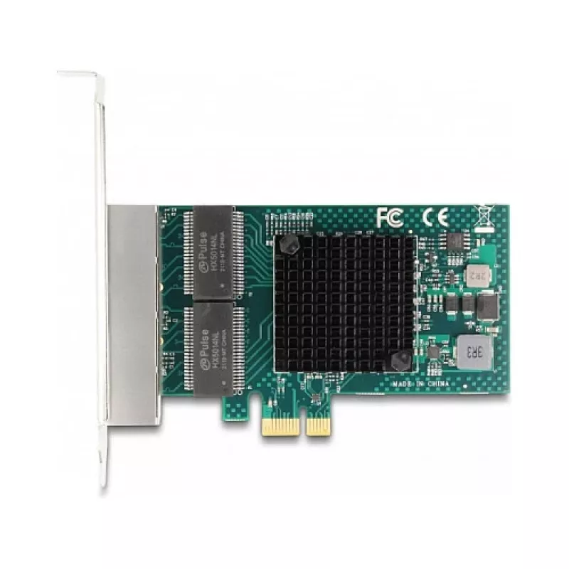 Placa DeLOCK PCI Express x1 para 4 x RJ45 Gigabit LAN BCM