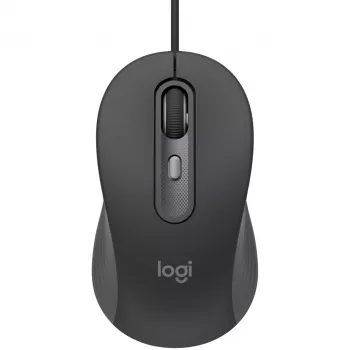 Logitech Signature Wired M520 for Business Rato ótico com fio USB-C Plug-and-Play Windows/Mac/Chrome/PC/laptops - Grafite