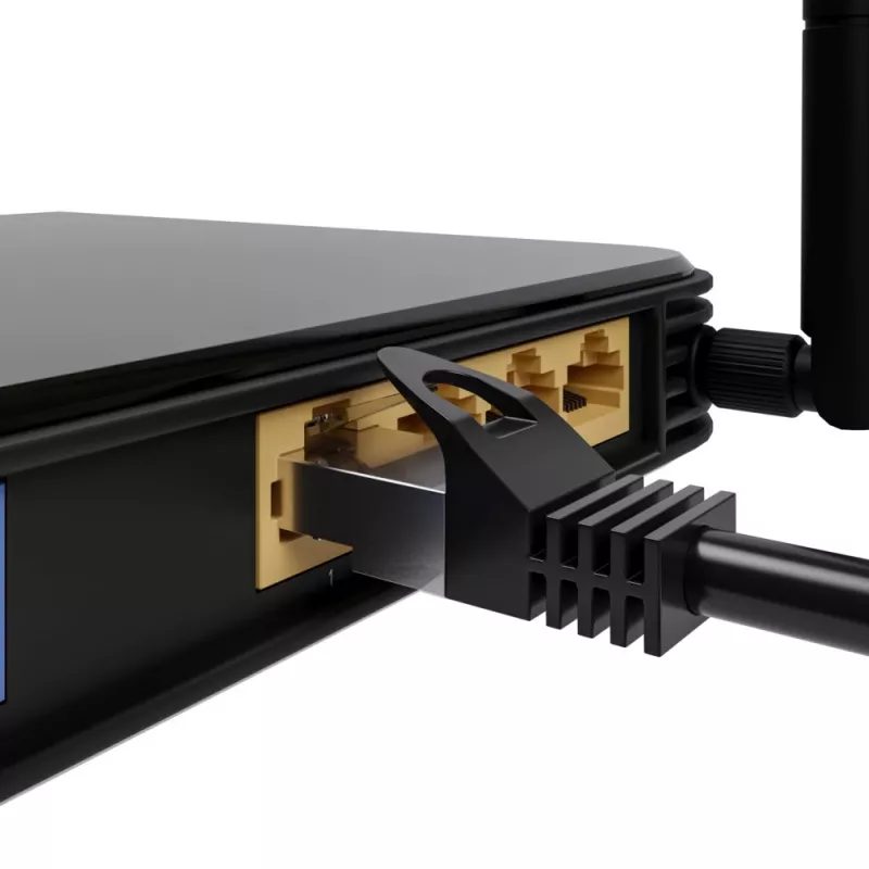 Cabo de rede Extralink Cat5e FTP 5 m, par entrançado de cobre, RJ-45–RJ-45, preto