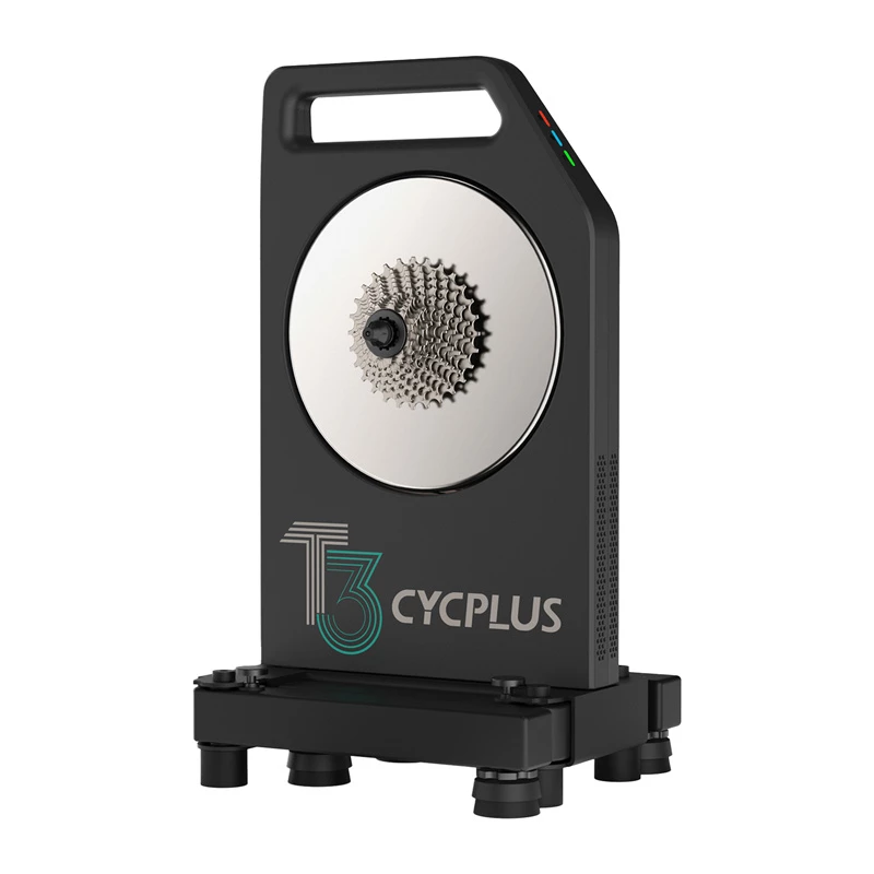 Rolo de treino para bicicleta Cycplus T3 com resistência magnética, conectividade Bluetooth, modelo T3-BT