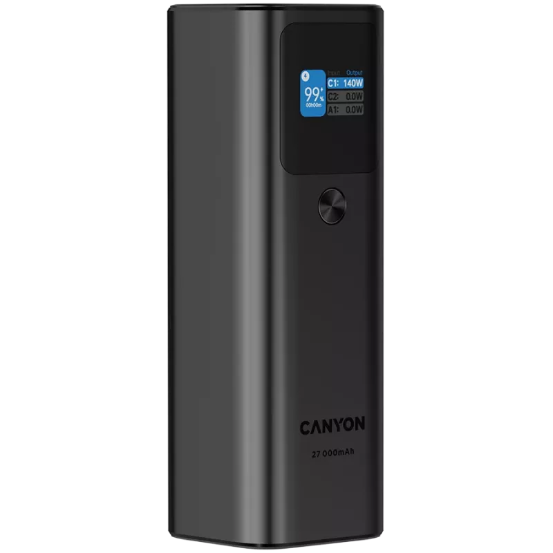 Canyon PB-2010 - Powerbank - Li-Pol - 27.000 mAh - ecrã digital - 2xUSB-C + 1xUSB-A - Power