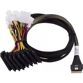 Cabo Adaptec 1x SFF8654 x8 -> SFF8639 8xU.3 interno 0,8 m SlimSAS - 8SFF-8639 x1 and3 Tri-Mode SAS/SATA/NVMe