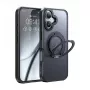 Capa protetora Mcdodo PC-4930 MagSafe para iPhone 16 com suporte integrado, preto