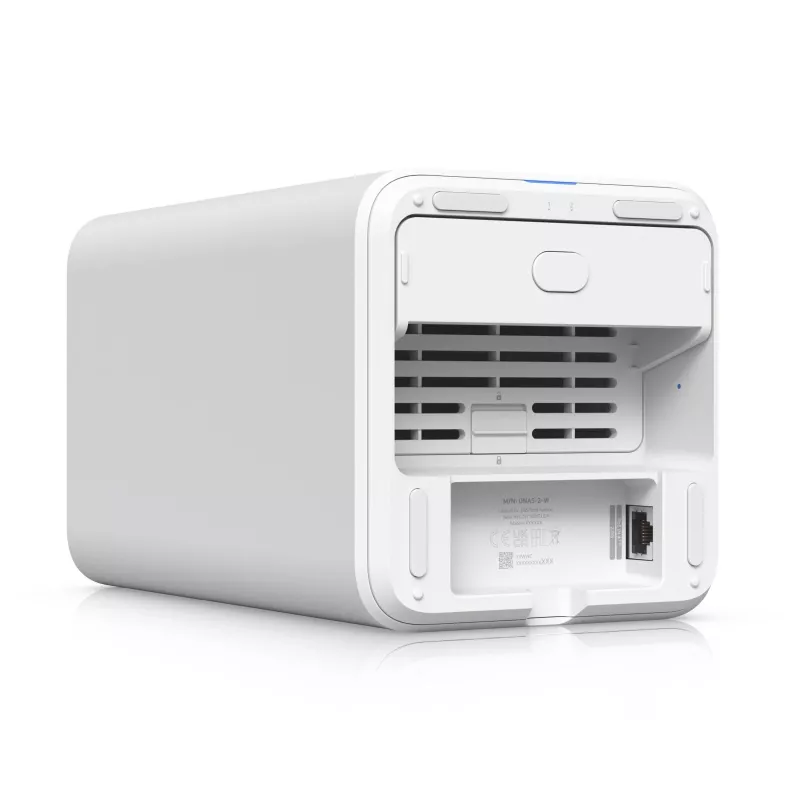 Ubiquiti UNAS-2-W Unifi NAS 2X 3.5 gavetas HDD, 2,5 GbE, USB-C, adaptador PoE++