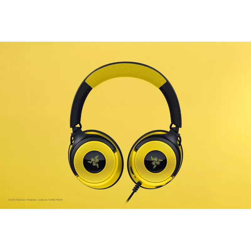 Razer Kraken V4 X Pokemon Kanto Starters Edition auscultadores gaming com fios, Chroma RGB