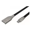 Cabo NATEC USB-C/A 2.0 1m prati 1m preto metal