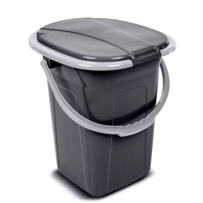 Balde sanitário portátil GreenBlue GB320AG — modelo turístico leve, recipiente de resíduos portátil compacto