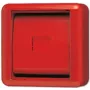 JUNG Placa de cobertura c/ vidro 860WGLRT WG800 IP44 Vermelho com tecla vermelha 860WGLRT (860WGLRT)