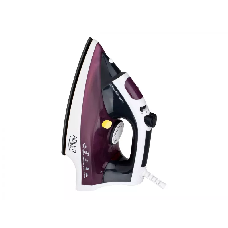 Ferro de engomar a seco e a vapor Adler AD 5022 base cerâmica roxo, 2200 W