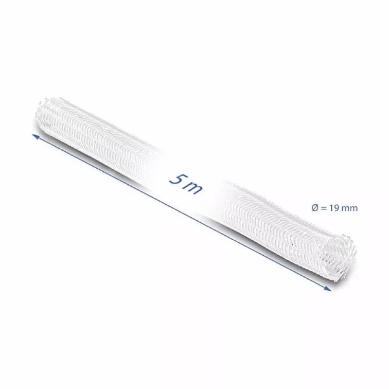 Manga de malha DeLOCK 20810 5 m x 19 mm branco