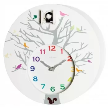 NeXtime Relógio de cuco 2998wi Cuckoo Round, 30x10 cm, parede, branco