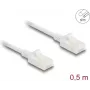 Cabo de rede DeLOCK RJ45 Cat.6A ficha para ficha U/UTP 0,5 m branco