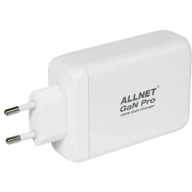 Fonte de alimentação ALLNET PSU-GaNPD-USB-1A3C-130W — 130 W, 1× USB-A, 3× USB-C