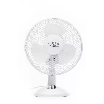 Adler | AD 7302 | Ventilador de mesa | branco | diâmetro 23 cm | número de velocidades 2 | oscilação | 60 W | Não