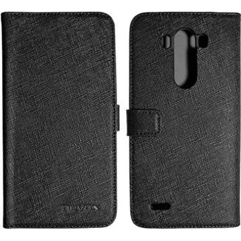 Nevox ORDO - capa dobrável para telemóvel - pele sintética PU - cinzento, preto - para LG G3