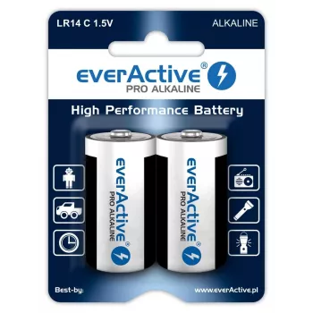 Pilhas alcalinas everActive Pro LR14 C 1,5 V 8000 mAh — 2 unid.