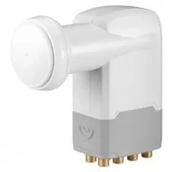 LNB Octo universal Wentronic Goobay, branco-cinzento – LNB SAT digital (DVB-S2) para 8 participantes (receção 4K/HDTV/3D) (67273)