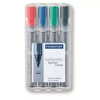 Marcador Staedtler 356 WP4 4 unid. preto azul verde vermelho