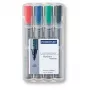 Marcador Staedtler 356 WP4 4 unid. preto azul verde vermelho