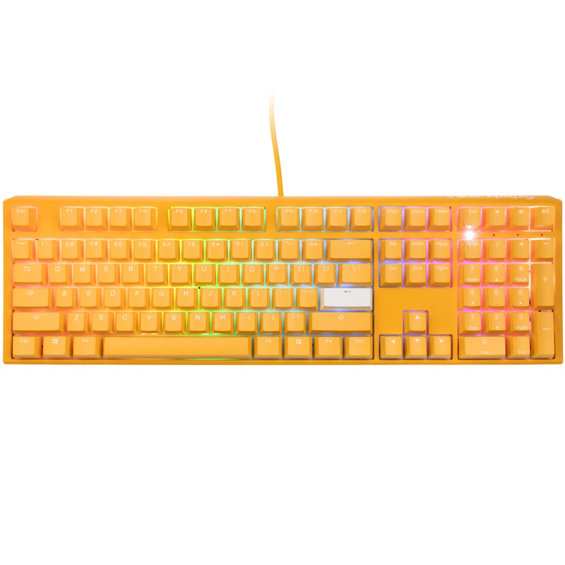 Teclado gaming Ducky One 3 Amarelo, RGB-LED - MX-Clear (US)