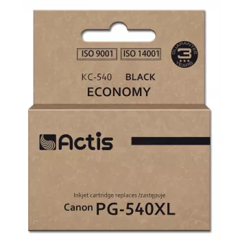 Tinte ACTIS KC-540 preto — alternativa compatível para Canon PG-540XL, tinta à base de corante 22 ml, embalagem individual