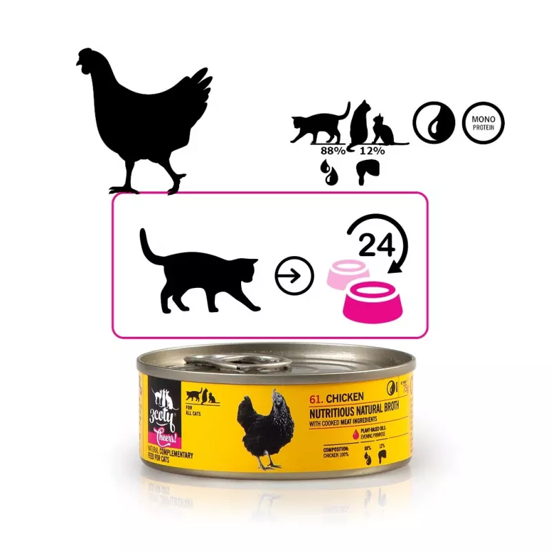 3Coty Chicken Cheers! comida húmida complementar para gatos 75 g