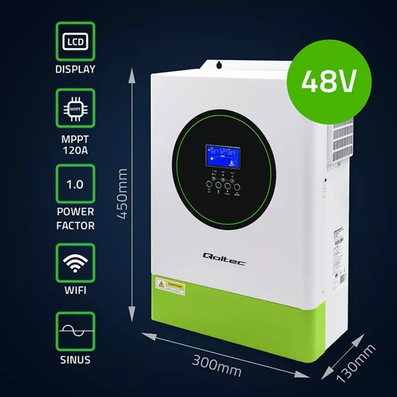 Inversor solar híbrido QOLTEC 53861 6,2 kVA 6,2 kW