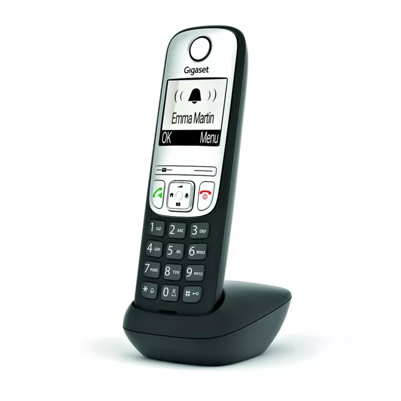 Telefone analógico/DECT Gigaset A690HX identificação de chamadas preto, prateado