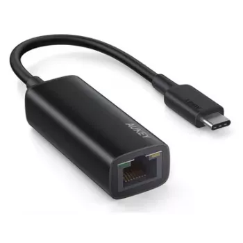 Adaptador Ethernet Aukey CB-A30 USB‑C para Gigabit RJ45 10/100/1000 Mbps, USB 3.0, alumínio, indicadores LED