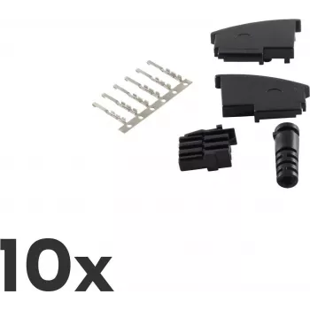 Conector de cabo TAE F ShiverPeaks BS72000-SET10 preto
