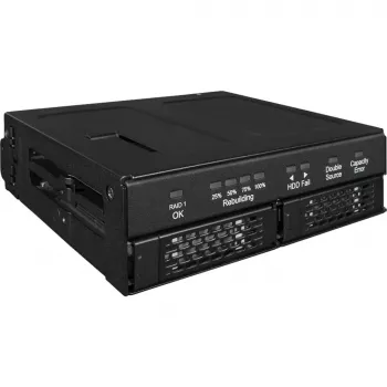 Caixa para disco icy dock MB902SPR-B R1 preto 2,5 polegadas SATA