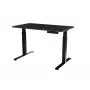 Secretária Cama Meble com regulação elétrica de altura MOON 121x67 cm, tampo retangular de aglomerado, 72–120 cm preta/san sebastian
