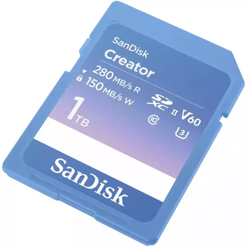Cartão de memória SanDisk Creator SD UHS-II, 1 TB, azul, SDSDXEP-1T00-GNCIS
