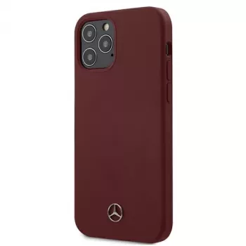 Mercedes MEHCP12MSILRE iPhone 12/12 Pro 6,1 Preto / vermelho capa rígida linha silicone