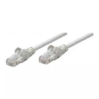 Cabo de rede patch Intellinet, Cat6A, 50 m, cinzento, cobre, S/FTP, LSOH/LSZH, PVC, RJ45, contactos banhados a ouro, proteção da patilha, bainha de proteção contra dobras, garantia vitalícia
