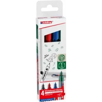 Conjunto de marcadores para quadro branco Edding 361, cores sortidas, ponta 1,0 mm, pack de 4