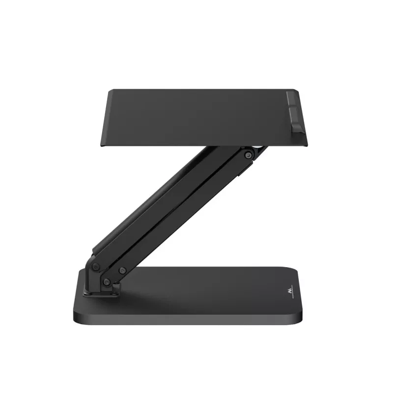 Suporte de secretária Maclean para monitor ou portátil, mola a gás, para trabalho sentado e de pé, preto, MC-493