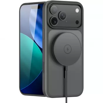 StyleShell INVISIO, capa de telemóvel preta, iPhone 17 Pro Max, compatível com MagSafe