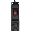 Régua de tomadas Activejet COMBO 12 tomadas 1,5m preto