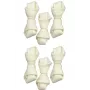 Snack de mastigação para higiene dentária ZOLUX osso branco com nó 54 g – snack natural de vaca para higiene dentária de cães pequenos adultos 60 mm, pack de 6