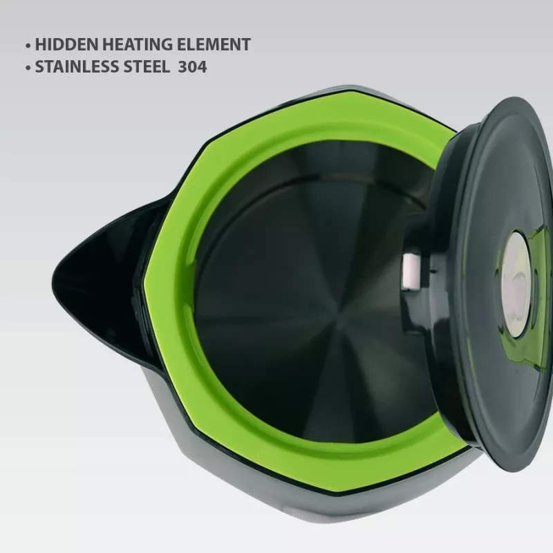 Chaleira elétrica Maestro MR-058-preta — capacidade de 1,8 L, potência de 2000 W
