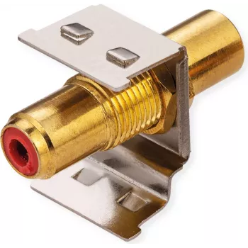 Acoplador Keystone ROLINE RCA blindado metal vermelho (26.11.0393)