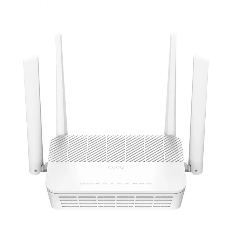 Router Wi-Fi 6 de secretária Cudy WR3000H — AX3000, dual band 2,4/5 GHz, 2,5G-WAN, Gigabit-LAN (4 portas)
