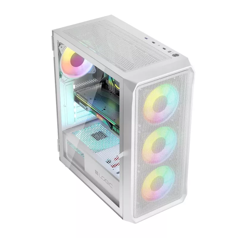 Caixa Logic PORTOS ARGB MINIDI USB 3.0 branco