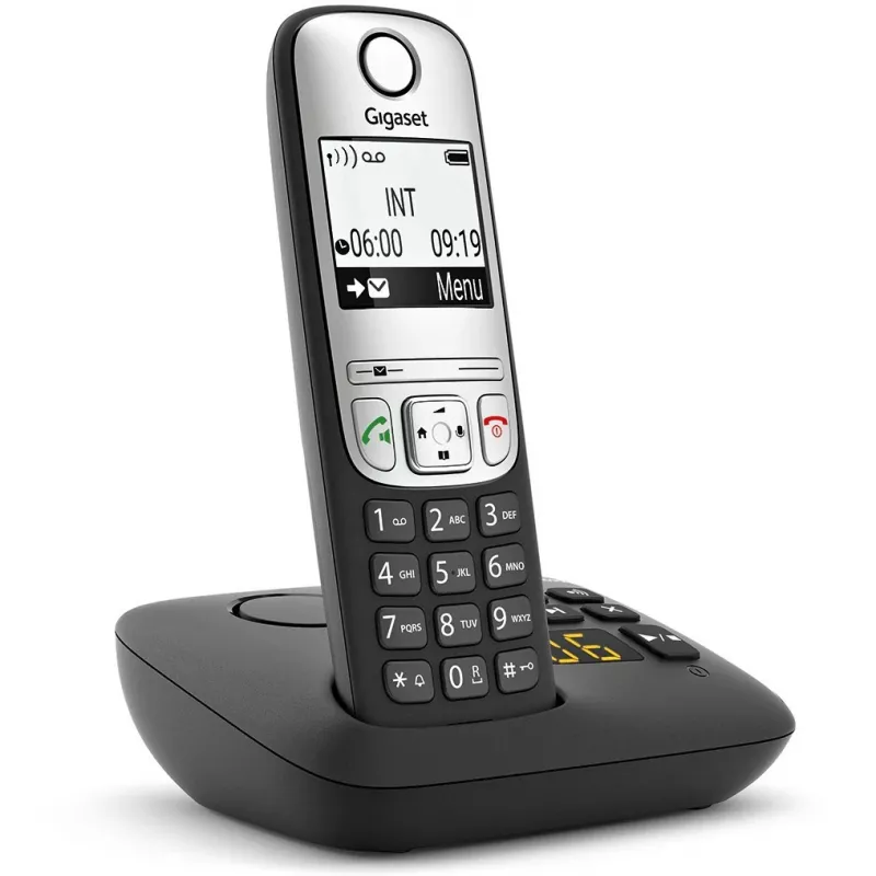 Gigaset A690A - Telefone analógico/DECT - auscultador sem fios - mãos-livres - 100 entradas - preto (S30852-H2830-B101)