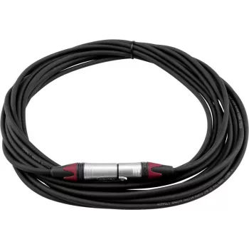 Cabo XLR PSSO 3 pinos, 10 m, preto, conector Neutrik