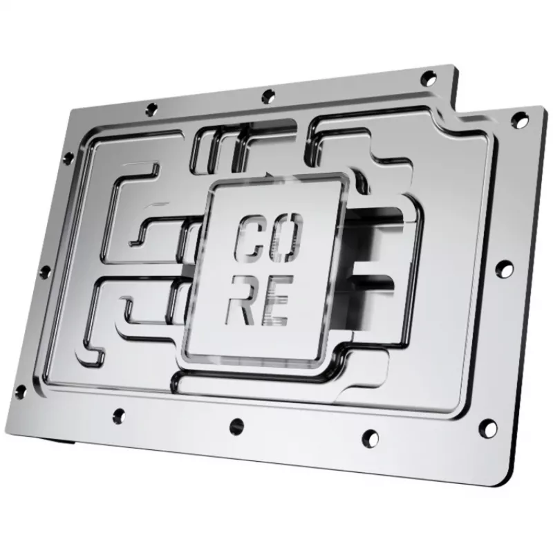 Bloco de água para placa gráfica Alphacool RTX 5080 Phoenix Transparente Prateado com backplate