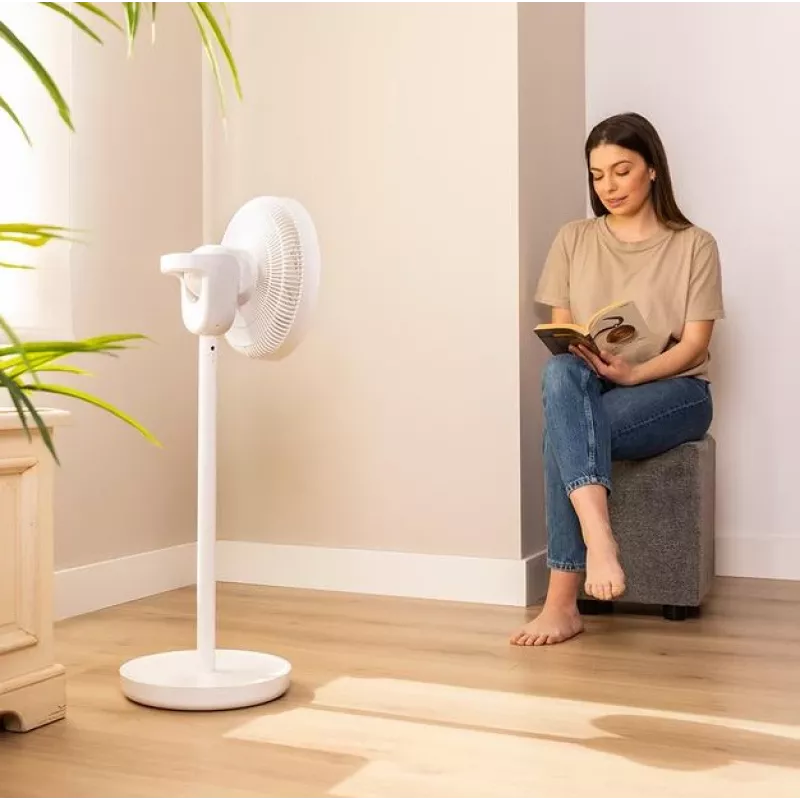Cecotec EnergySilence 2600 Sunflower Portable ventoinha de pé a bateria 33 cm, 12 velocidades, oscilação, 22 W, comando à distância